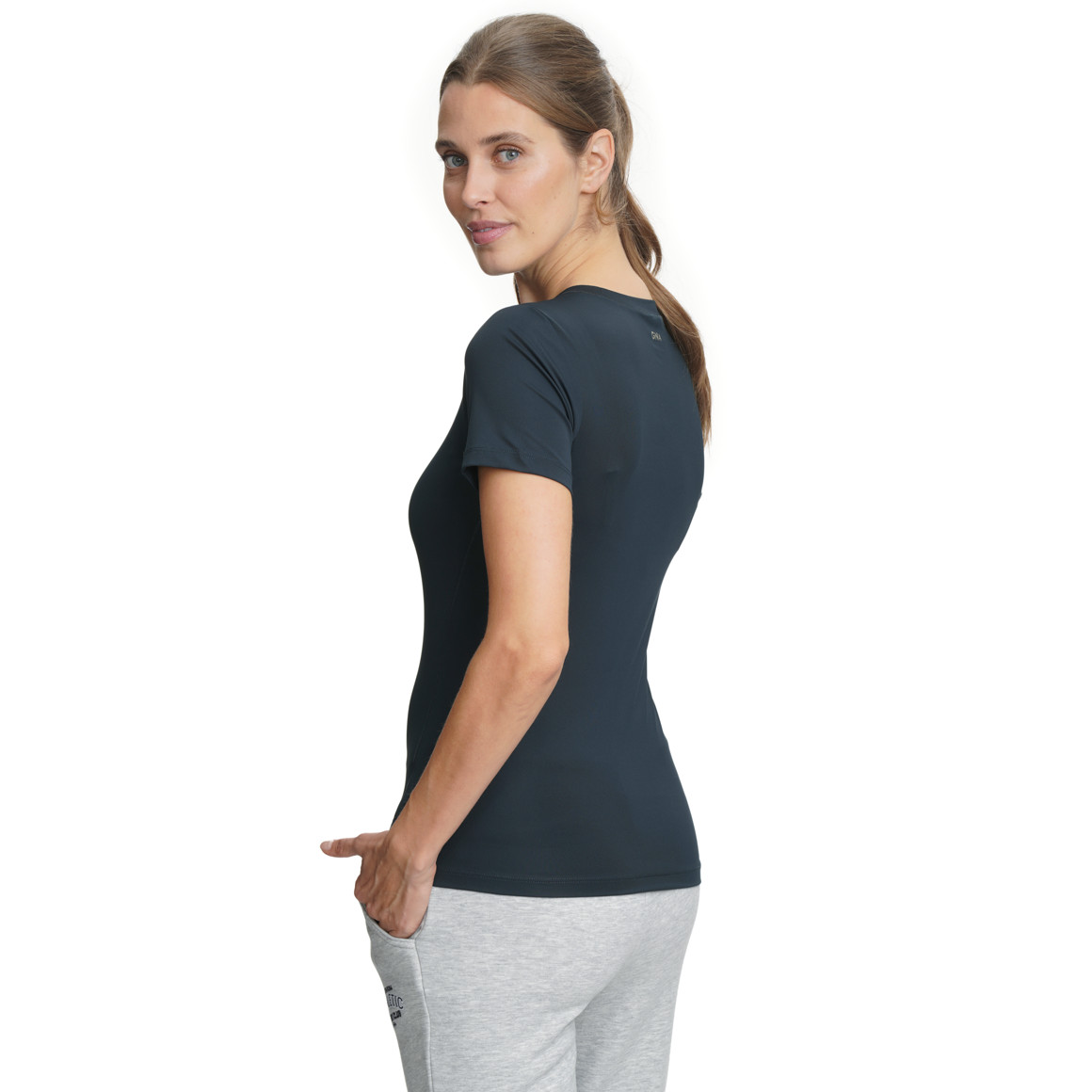 Damen Sport T-Shirt unifarben