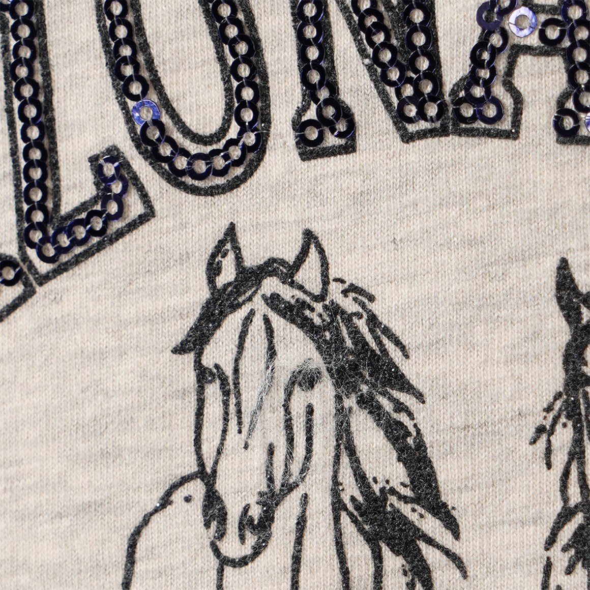 Meisjeslongsleeve met paardenprint