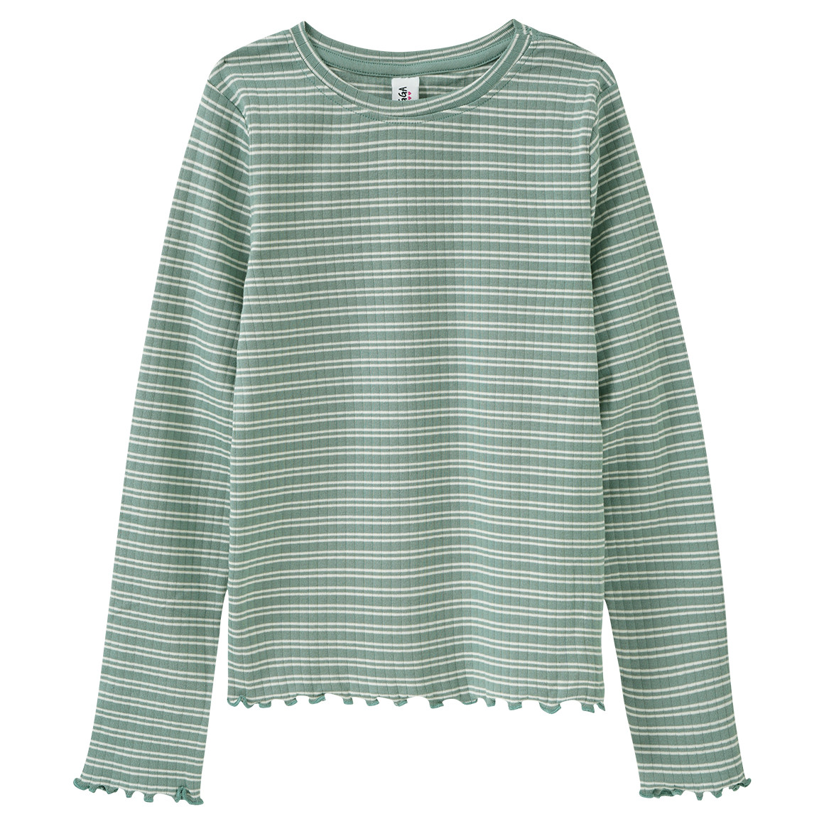Mädchen Langarmshirt im Streifen-Look