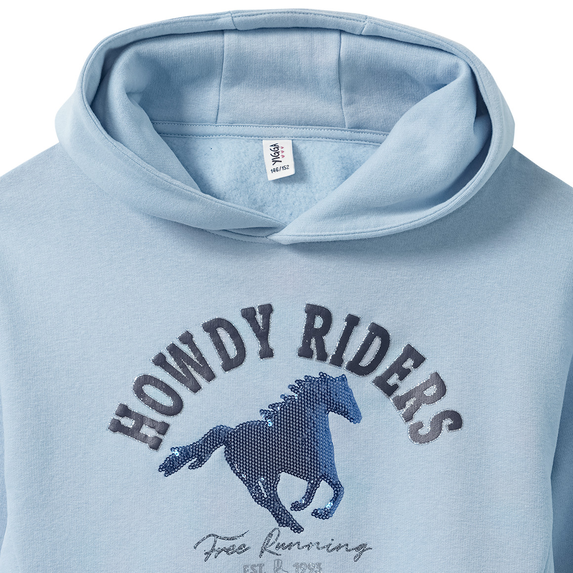 Meisjeshoodie met paardenprint