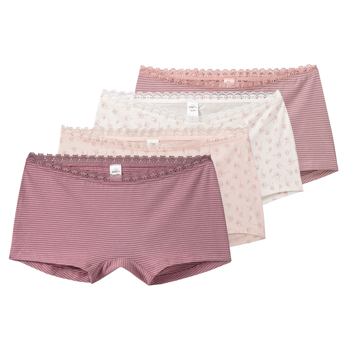 4 Damen Shorts mit Bio-Baumwolle