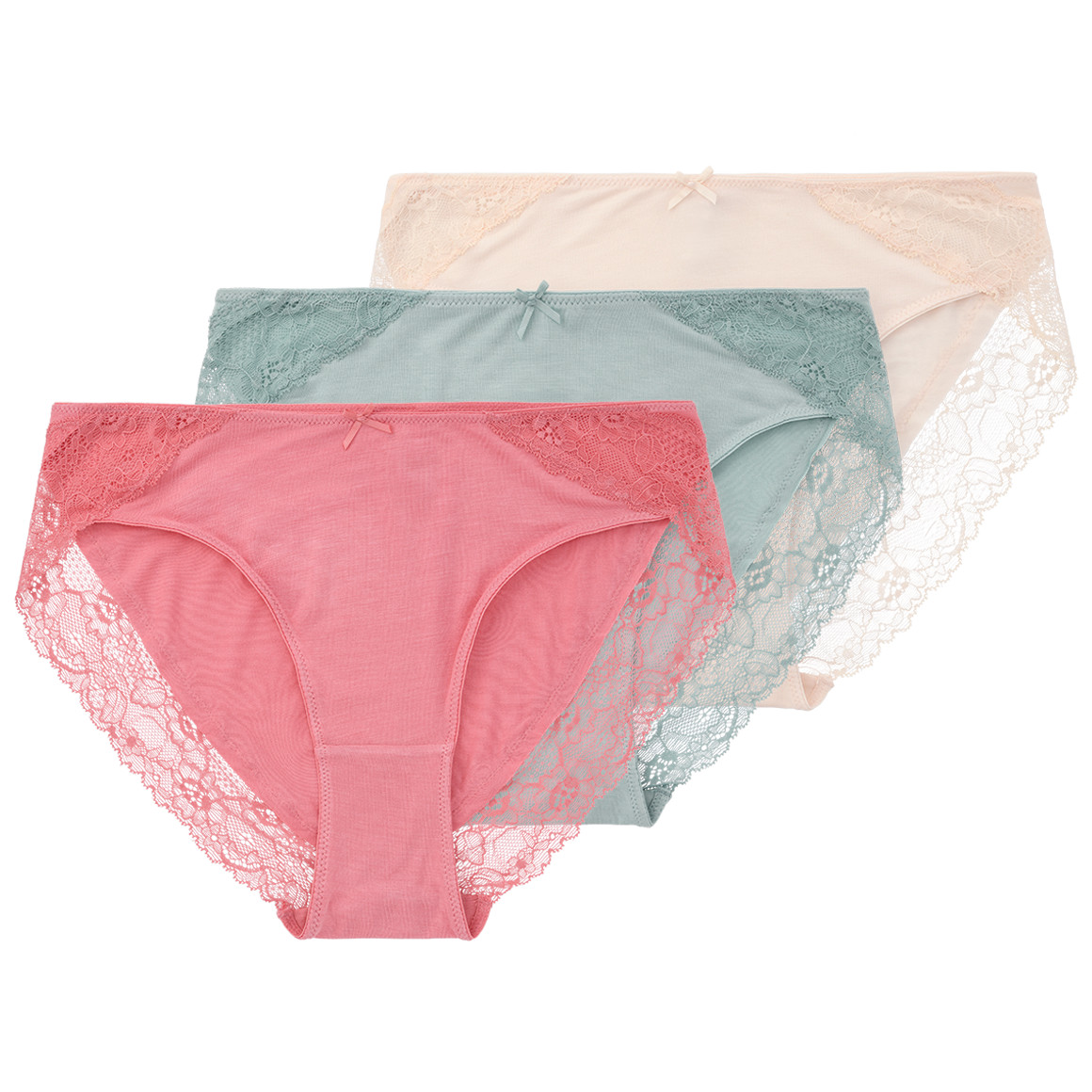 3 Damen Slips mit Spitze