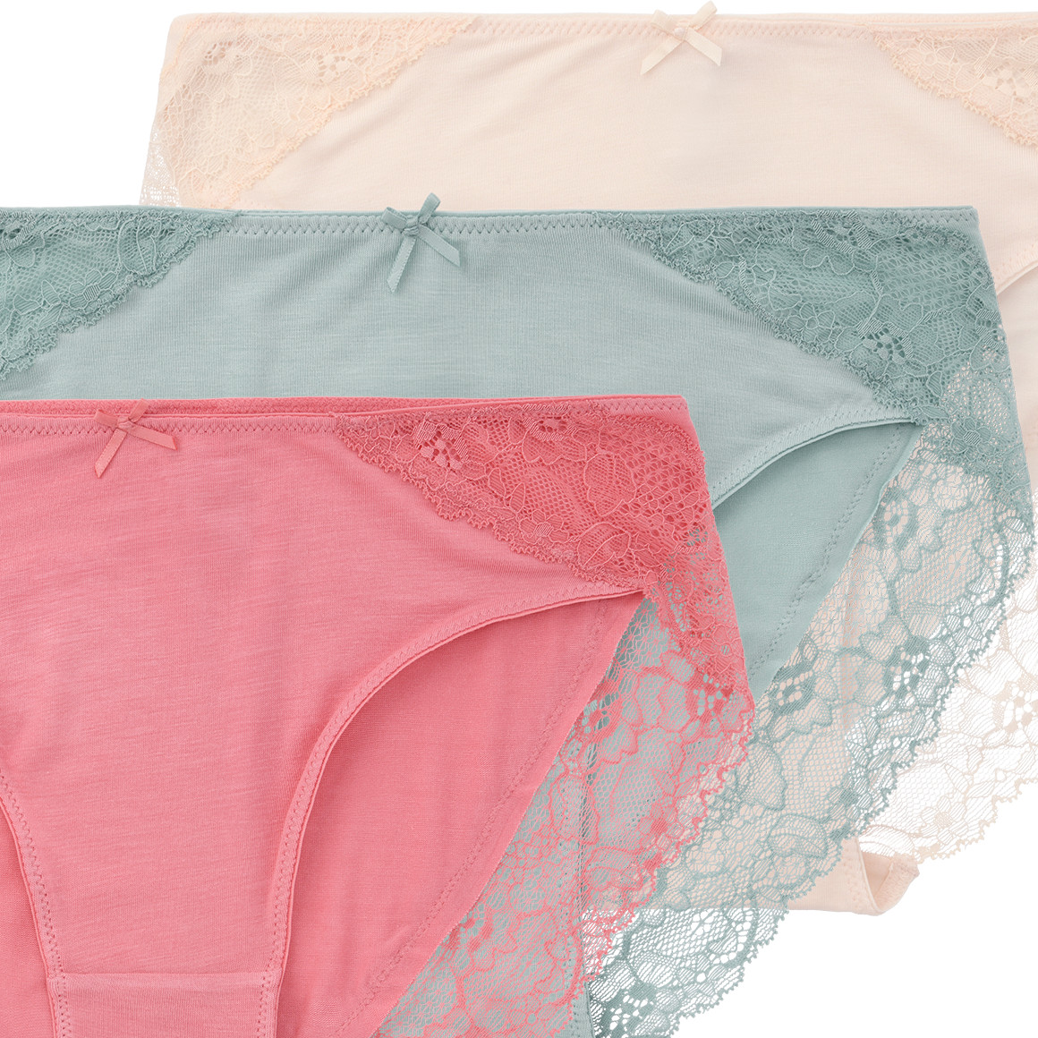 3 Damen Slips mit Spitze