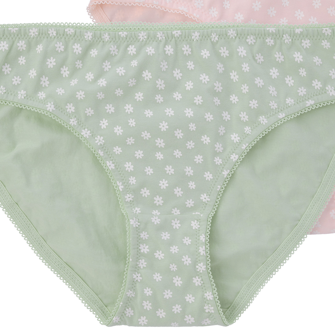 3 Damen Slips mit Blumen-Prints