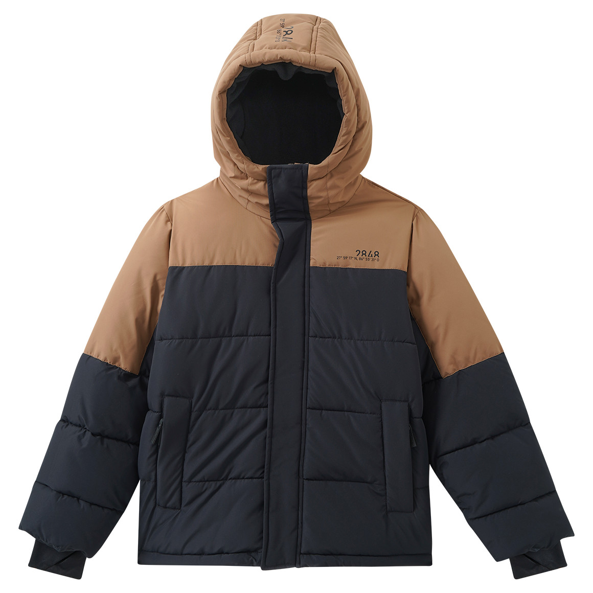 Jungen Winterjacke mit Schneefang
