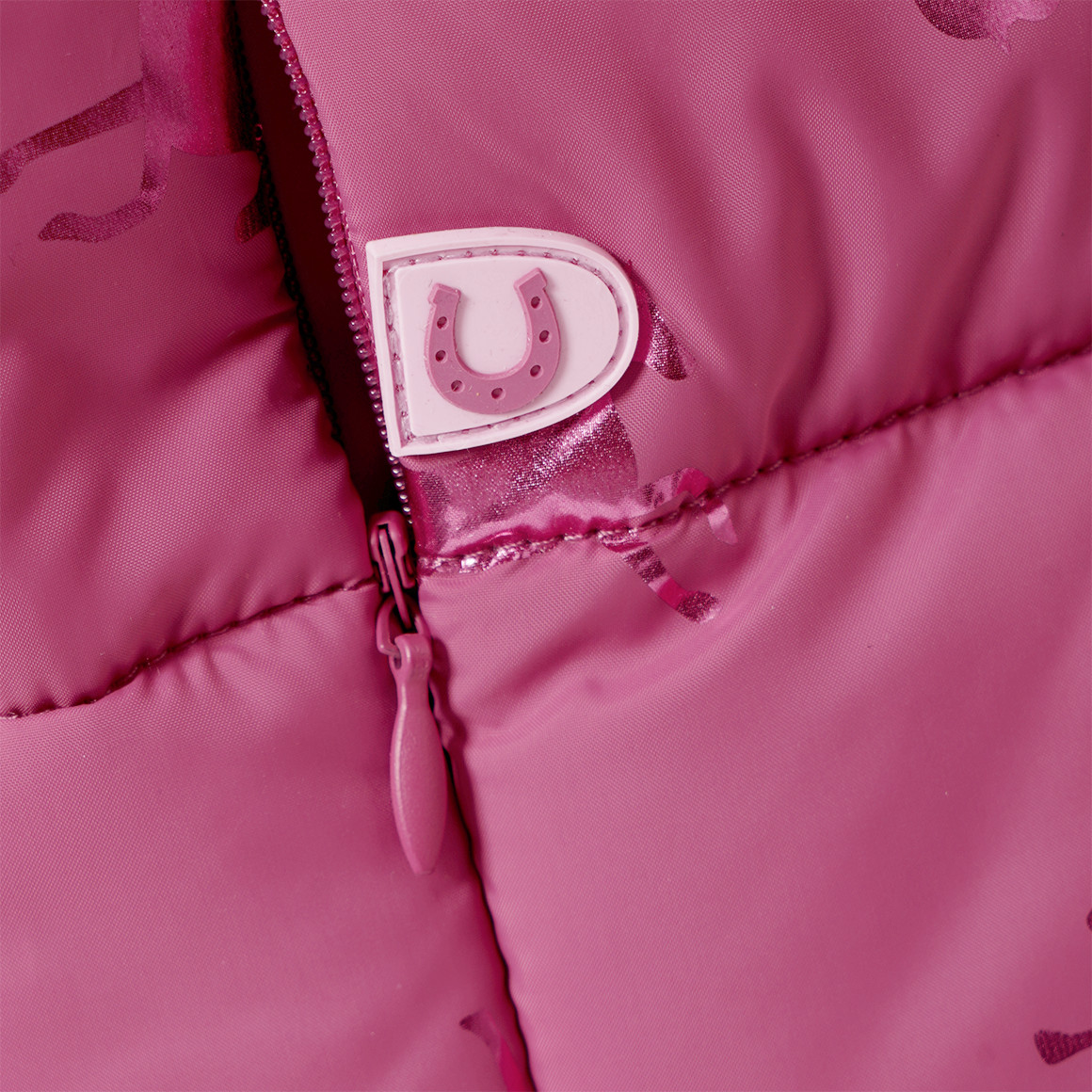 Meisjeswatteerjas met paardenprint