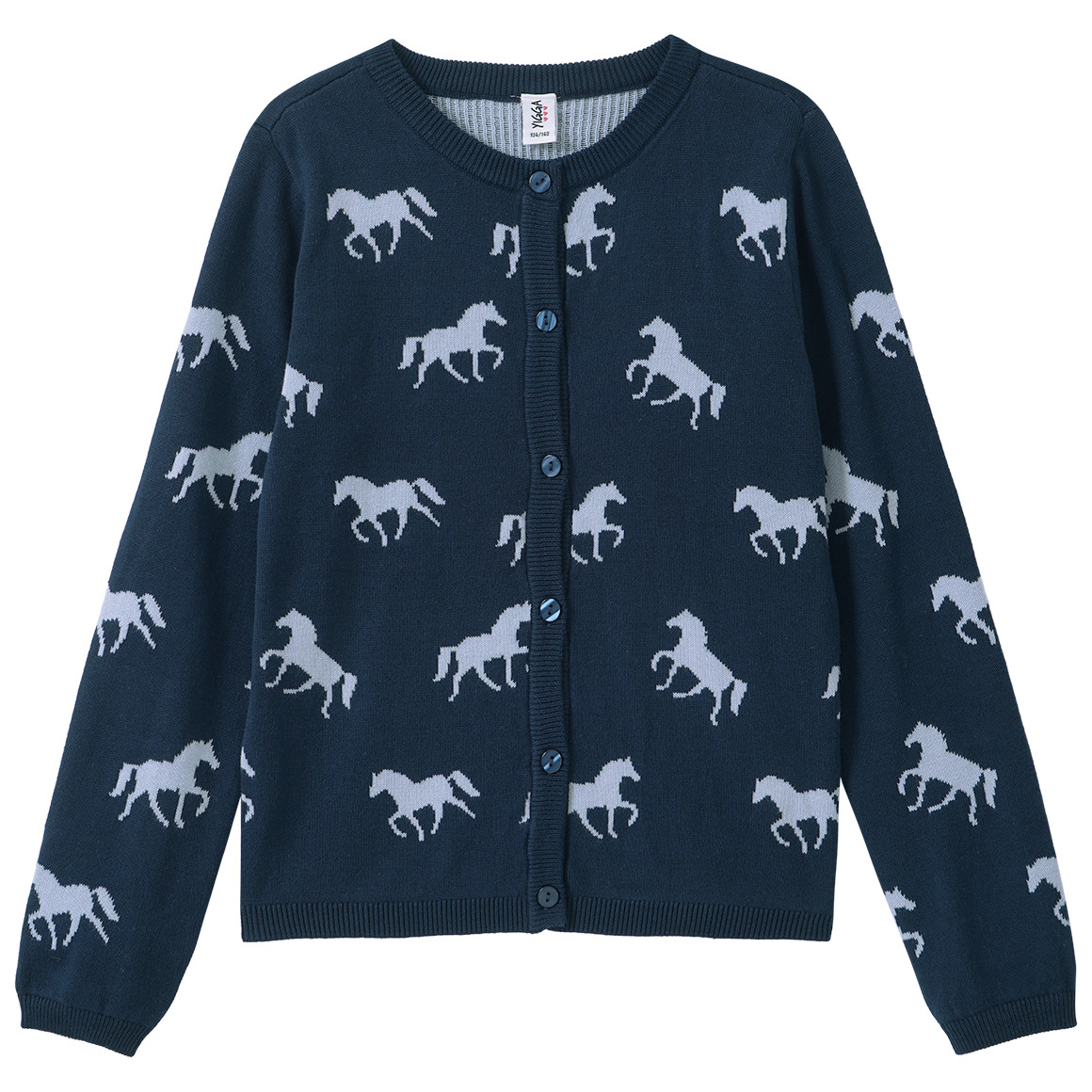 Meisjesvest met paardenprint