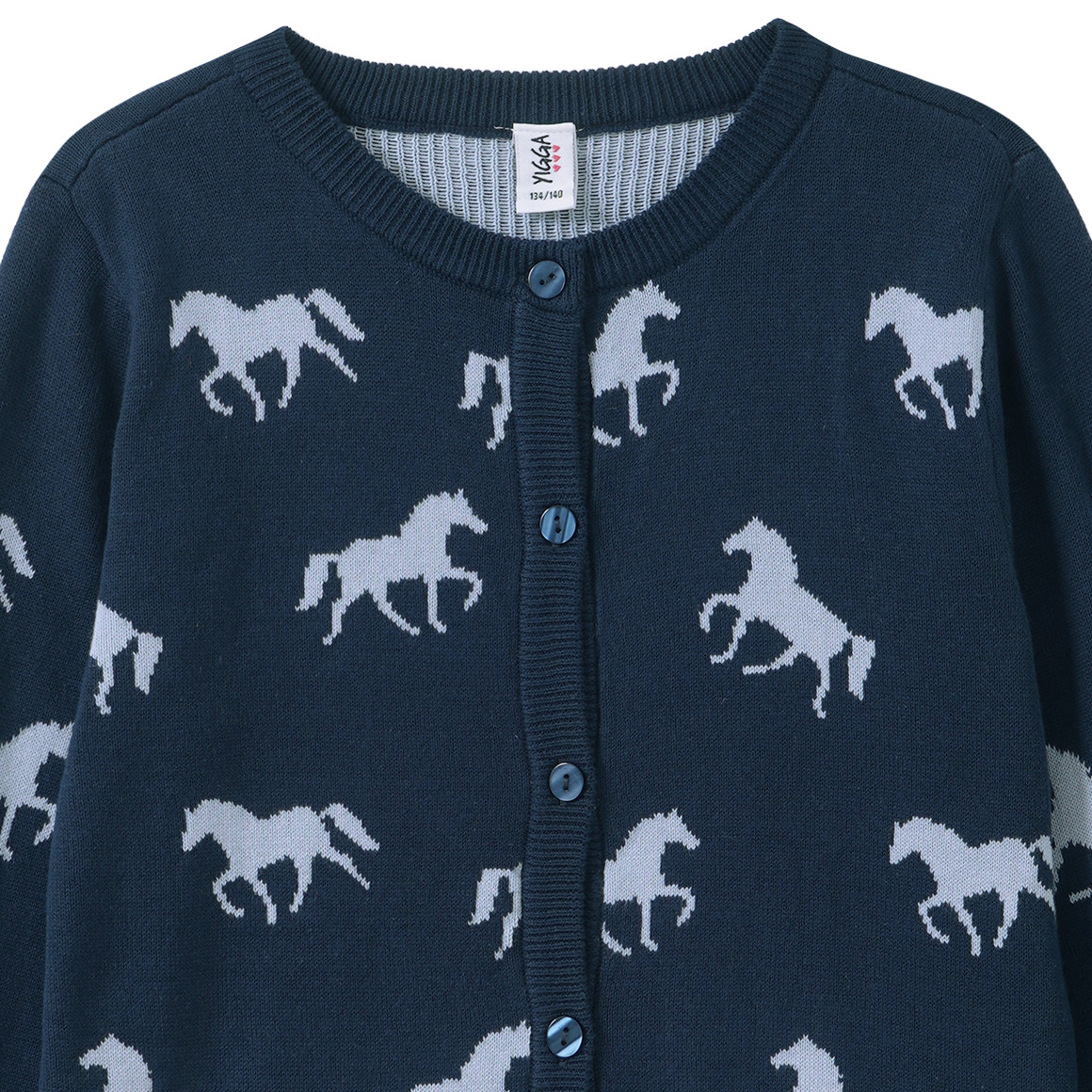 Meisjesvest met paardenprint