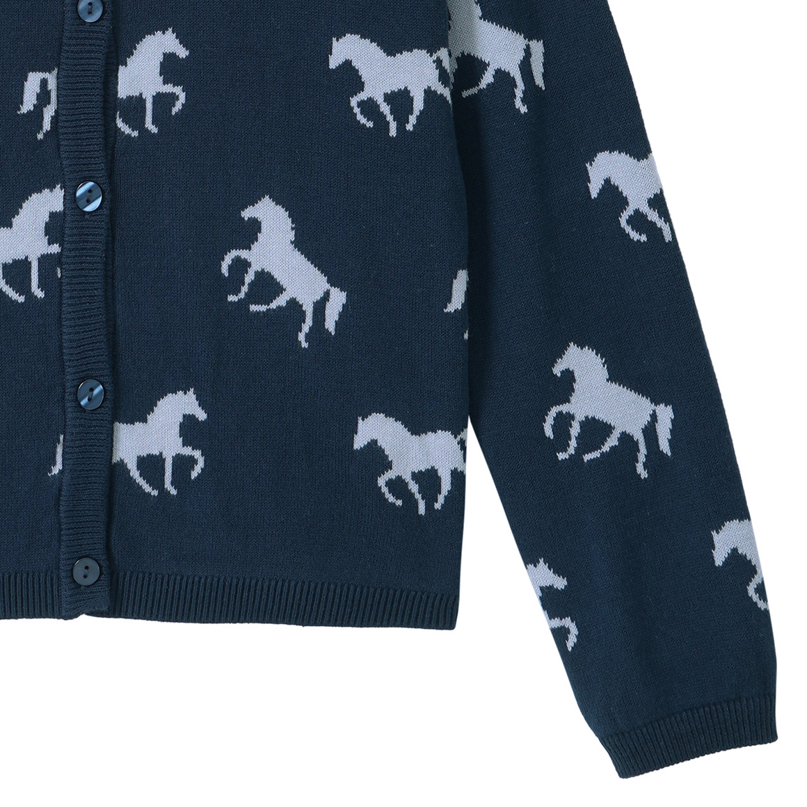 Meisjesvest met paardenprint