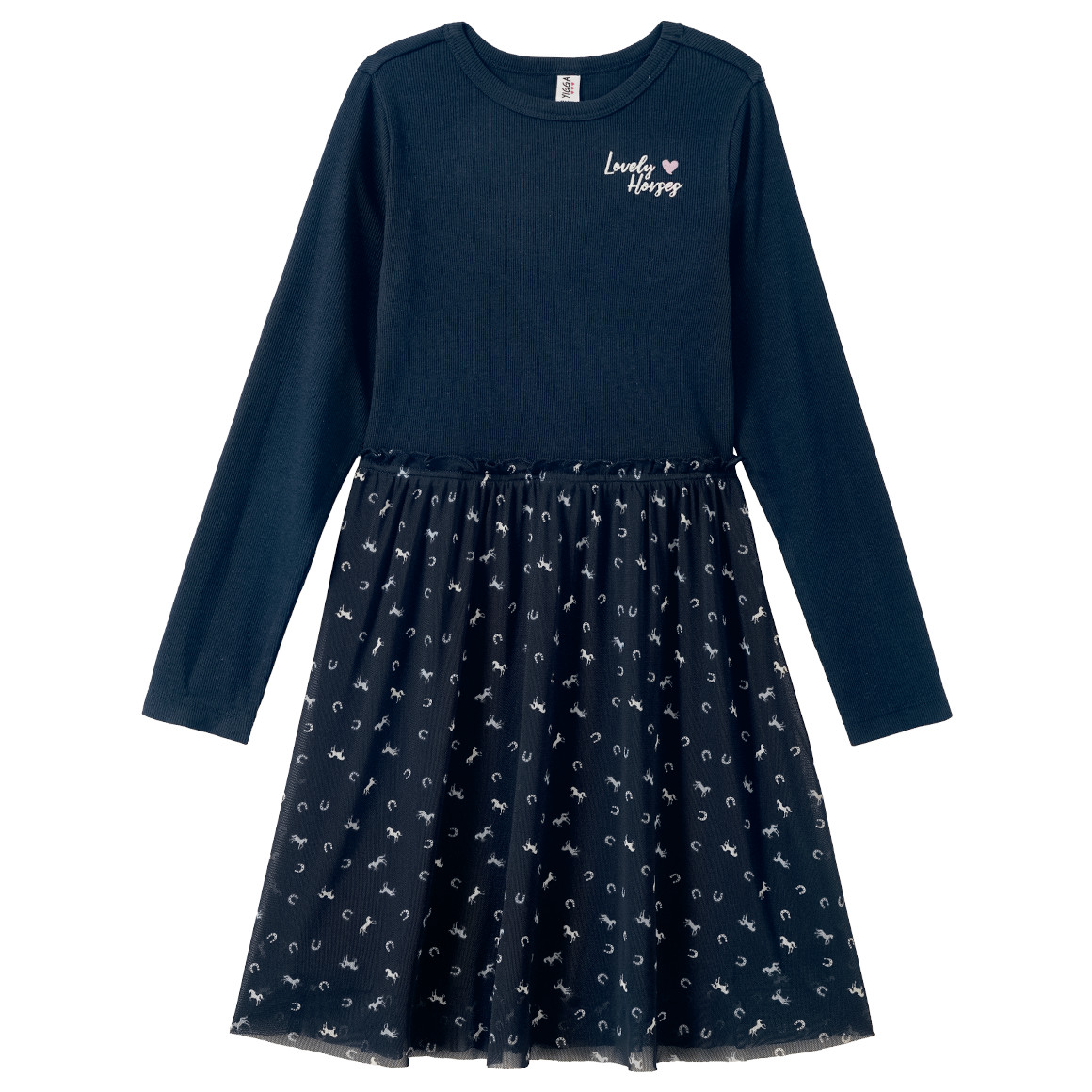 Mädchen Kleid mit Rippstruktur