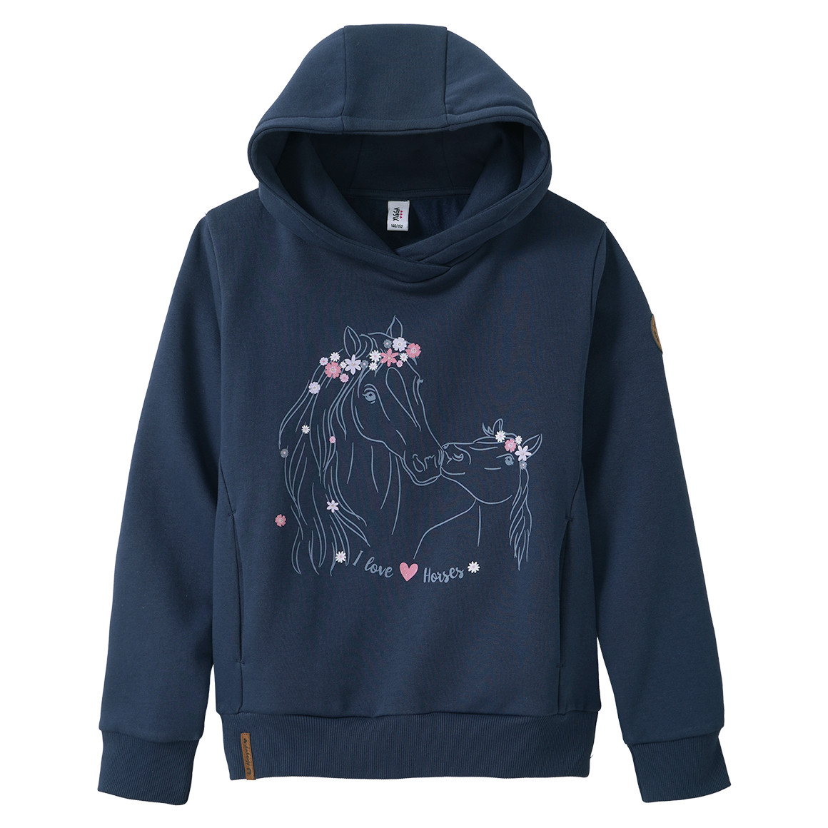 Mädchen Hoodie mit Pferde-Motiv