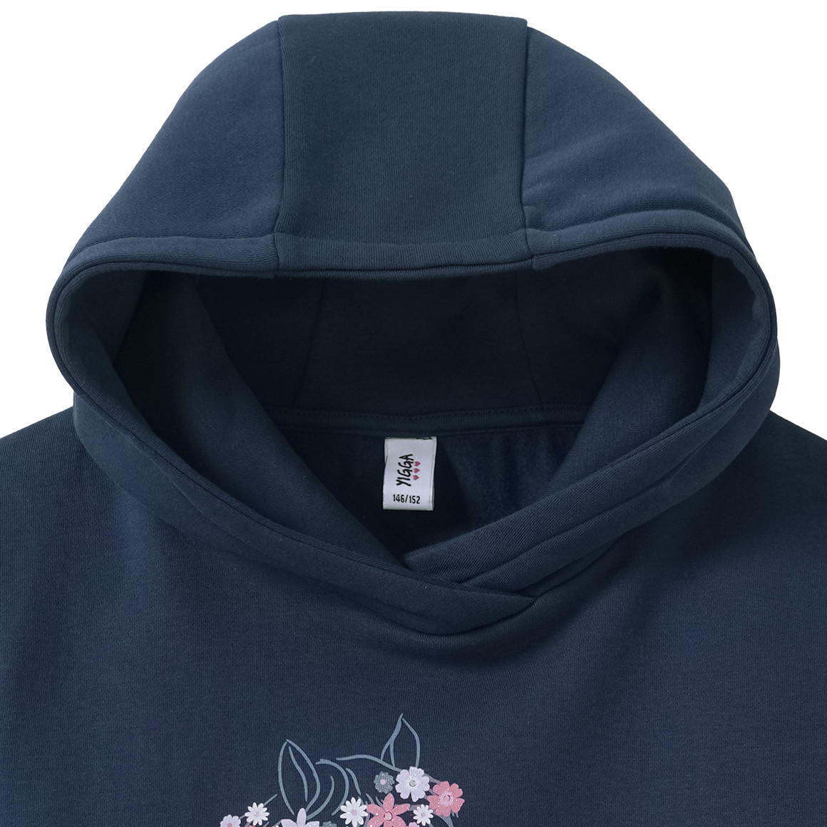 Mädchen Hoodie mit Pferde-Motiv