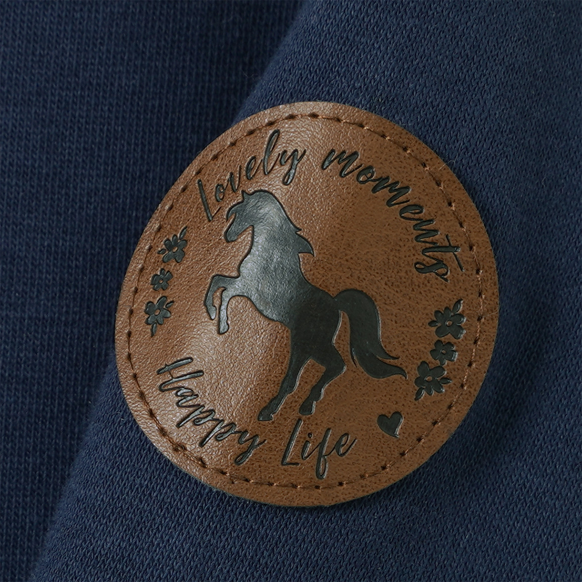 Mädchen Hoodie mit Pferde-Motiv