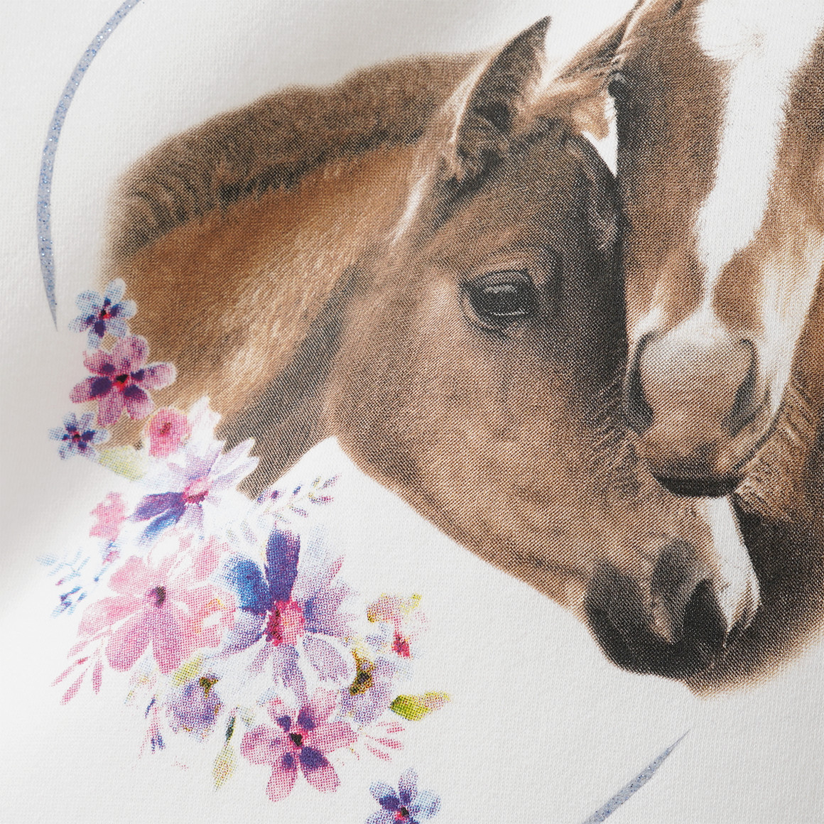 Meisjessweatshirt met paardenprint