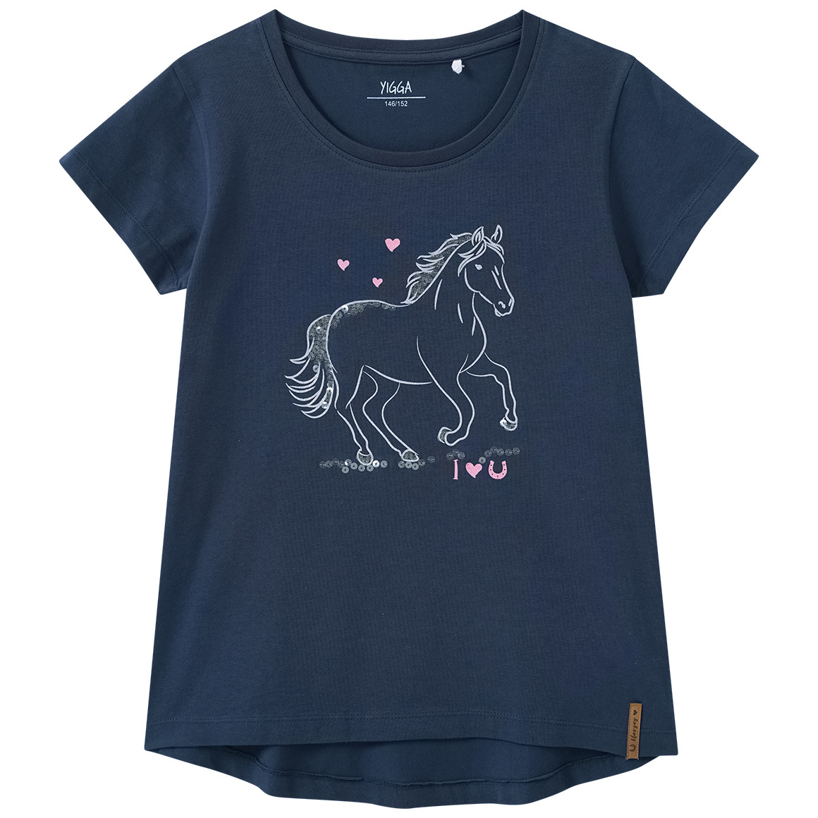 Mädchen T-Shirt mit Pferd-Motiv