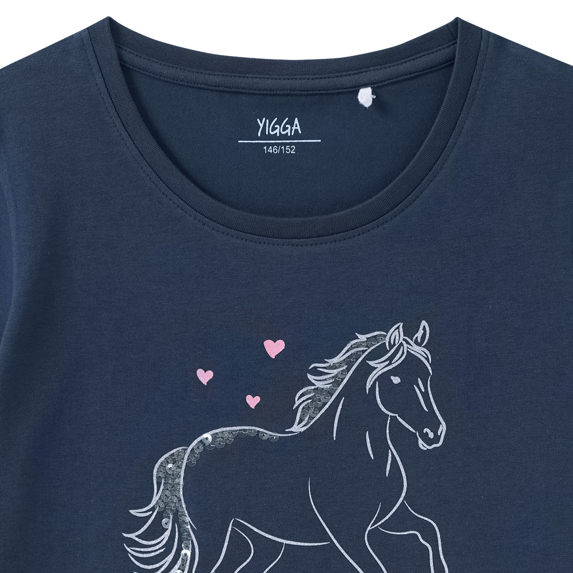 Mädchen T-Shirt mit Pferd-Motiv