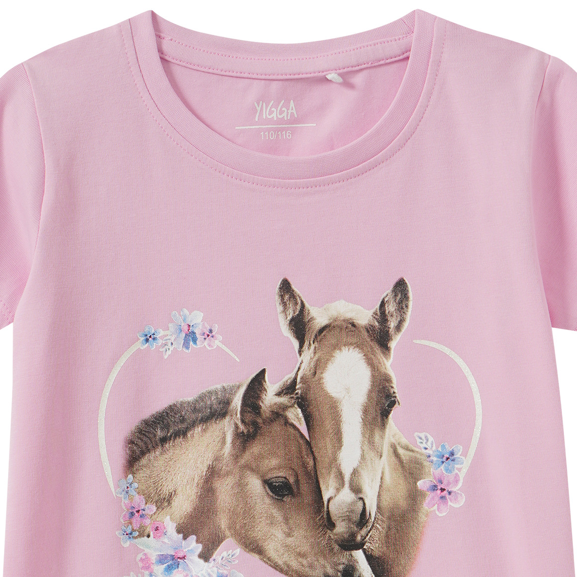 Mädchen T-Shirt mit Pferd-Motiv