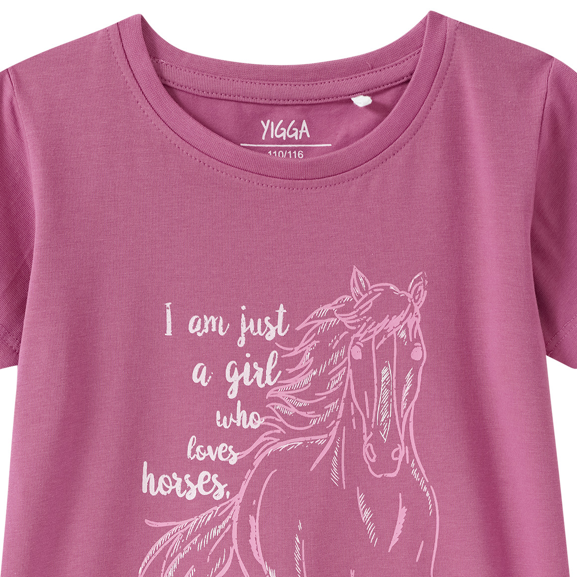 Mädchen T-Shirt mit Pferd-Motiv