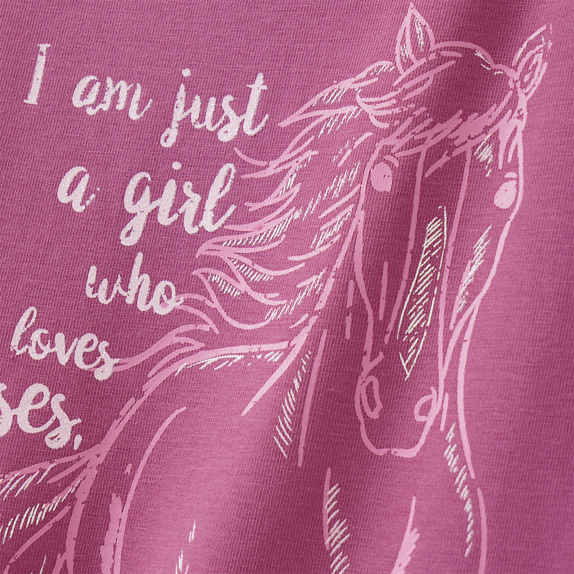 Mädchen T-Shirt mit Pferd-Motiv