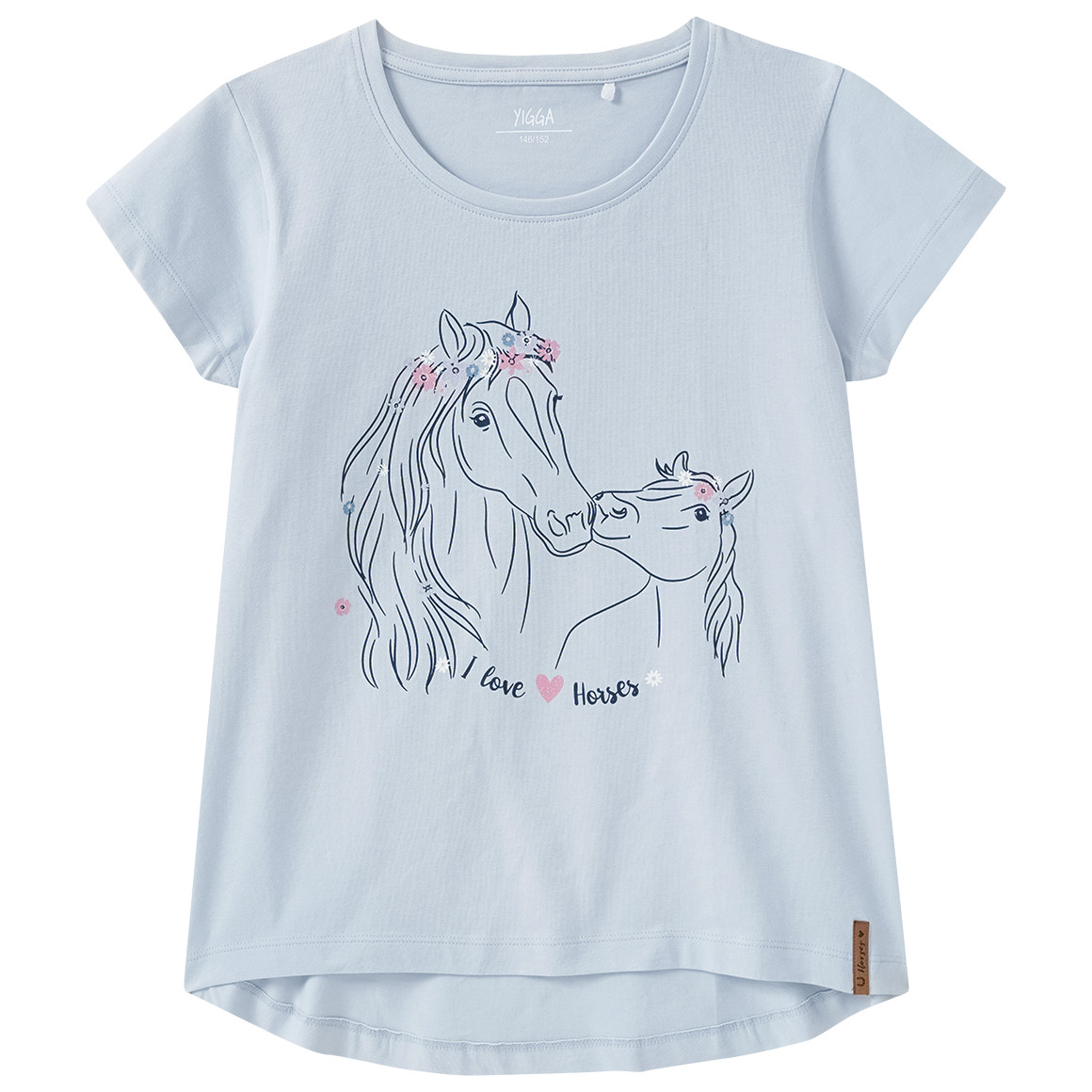 Mädchen T-Shirt mit Pferd-Motiv
