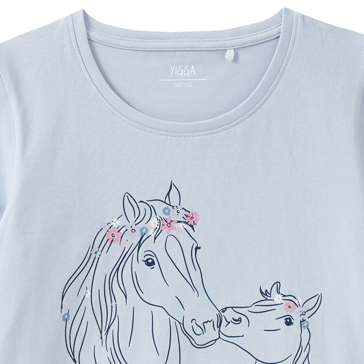 Mädchen T-Shirt mit Pferd-Motiv