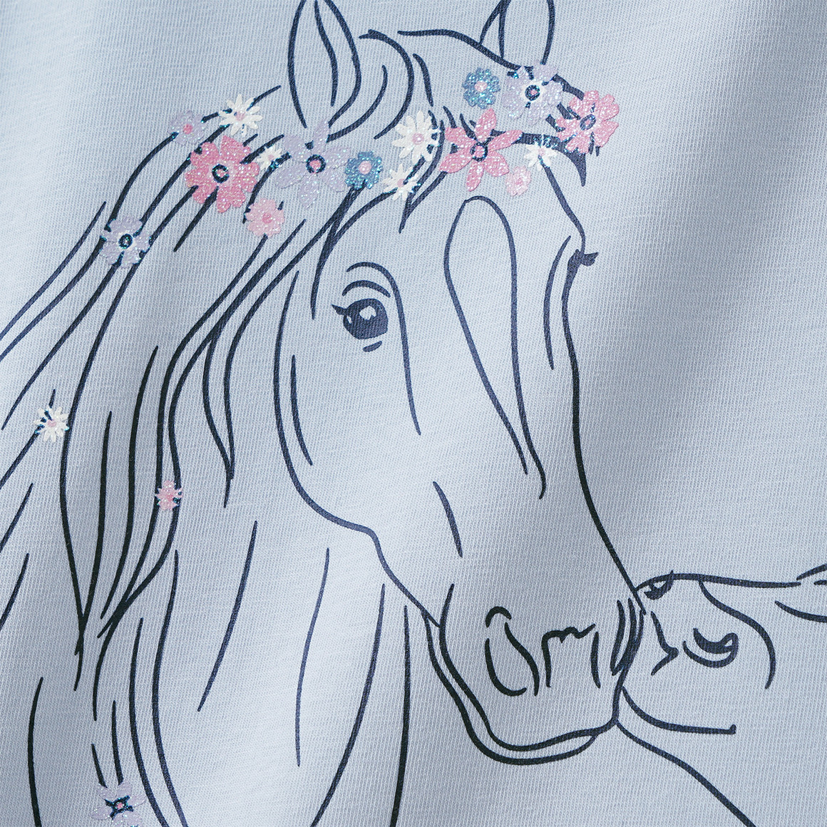 Mädchen T-Shirt mit Pferd-Motiv