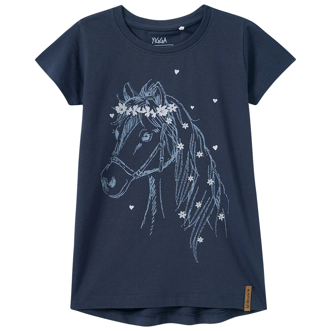 Mädchen T-Shirt mit Pferd-Motiv