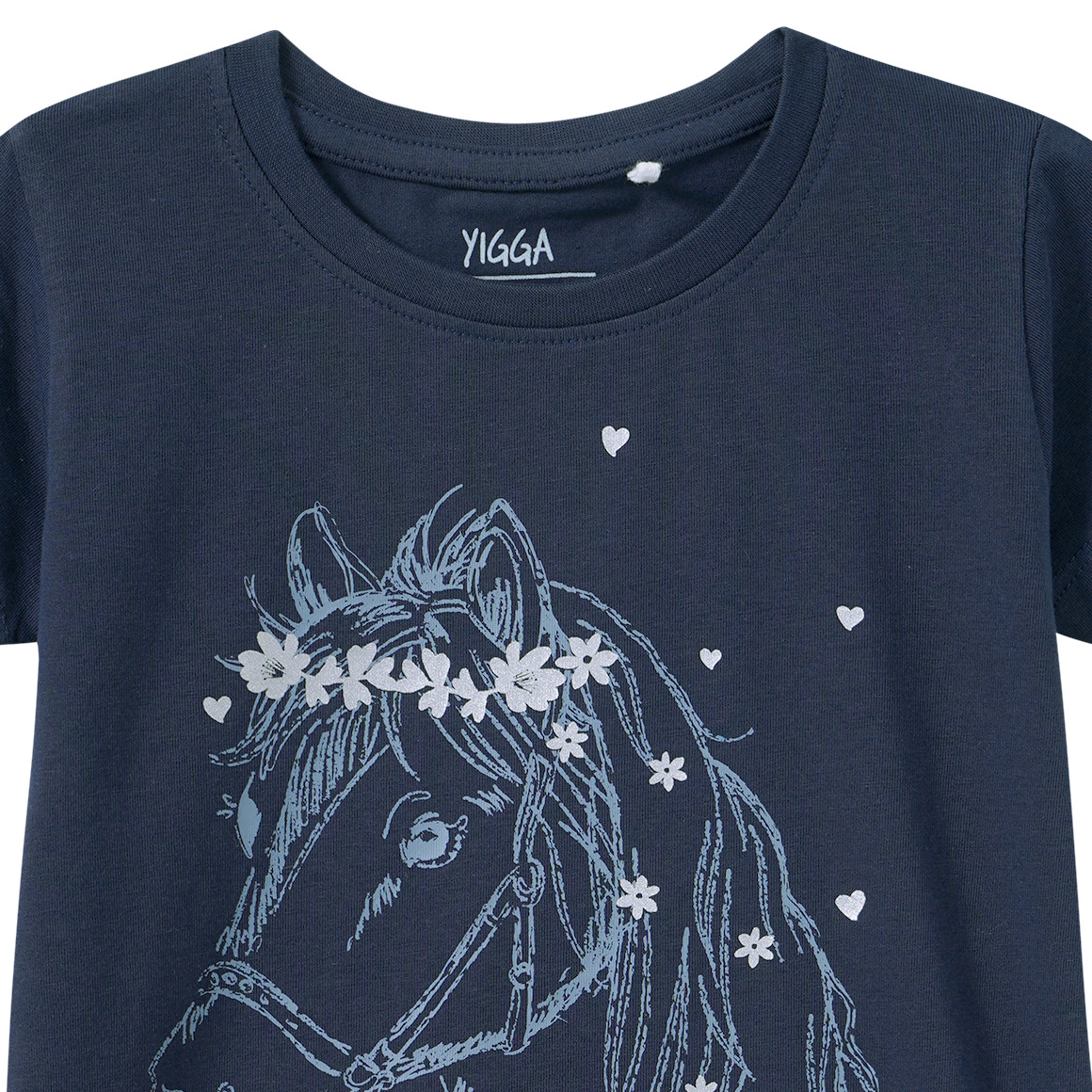 Mädchen T-Shirt mit Pferd-Motiv