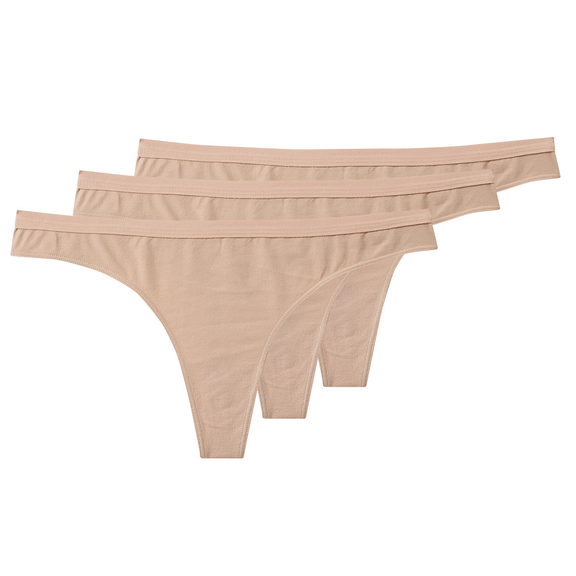 3 Damen Seamless-Strings im Basic-Look