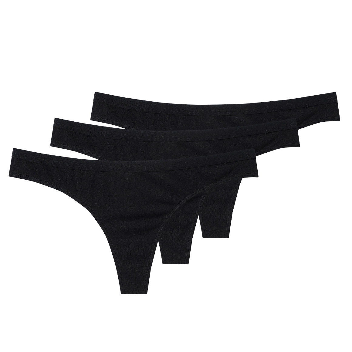 3 Damen Seamless-Strings im Basic-Look