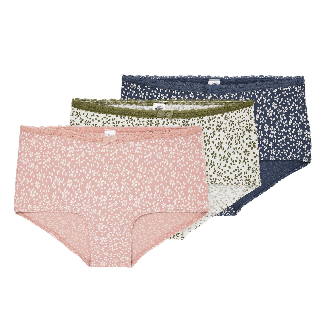 3 Damen Hipster mit Blumen-Muster