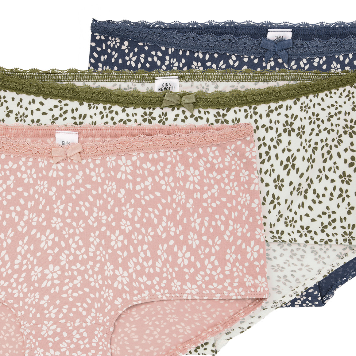 3 Damen Hipster mit Blumen-Muster