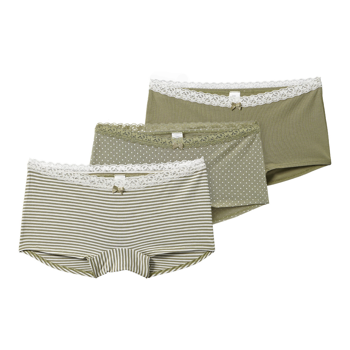 3 Damen Shorts mit Spitze