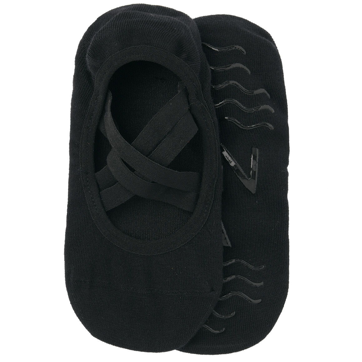 1 Paar Damen Füsslinge mit gummierter Sohle