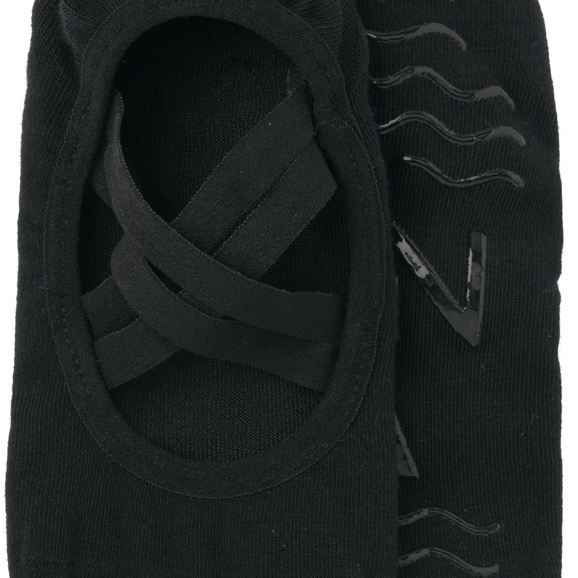 1 Paar Damen Füsslinge mit gummierter Sohle