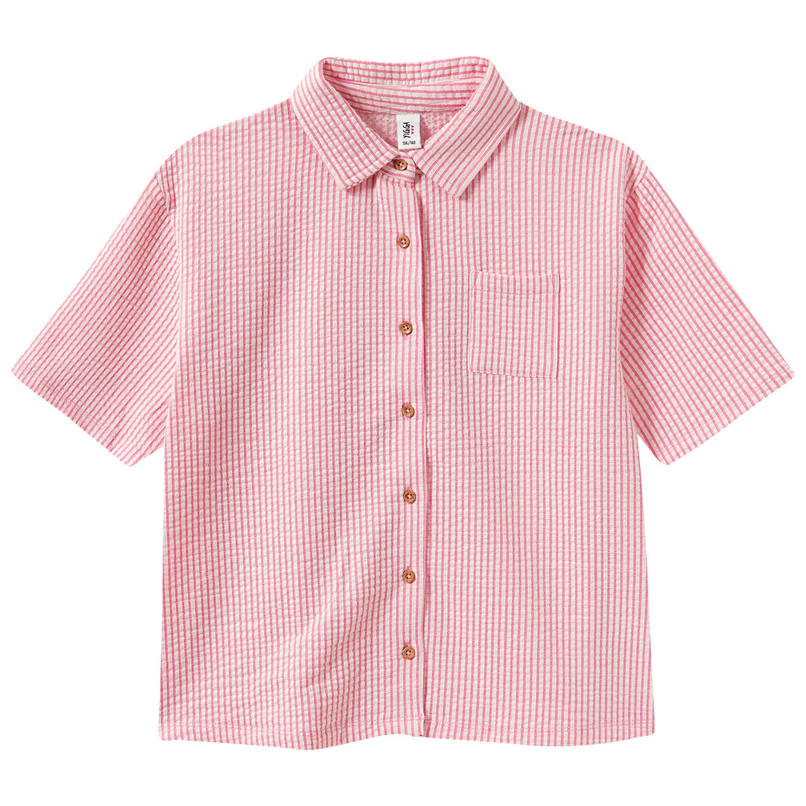 Shorty voor meisjes in seersucker-look