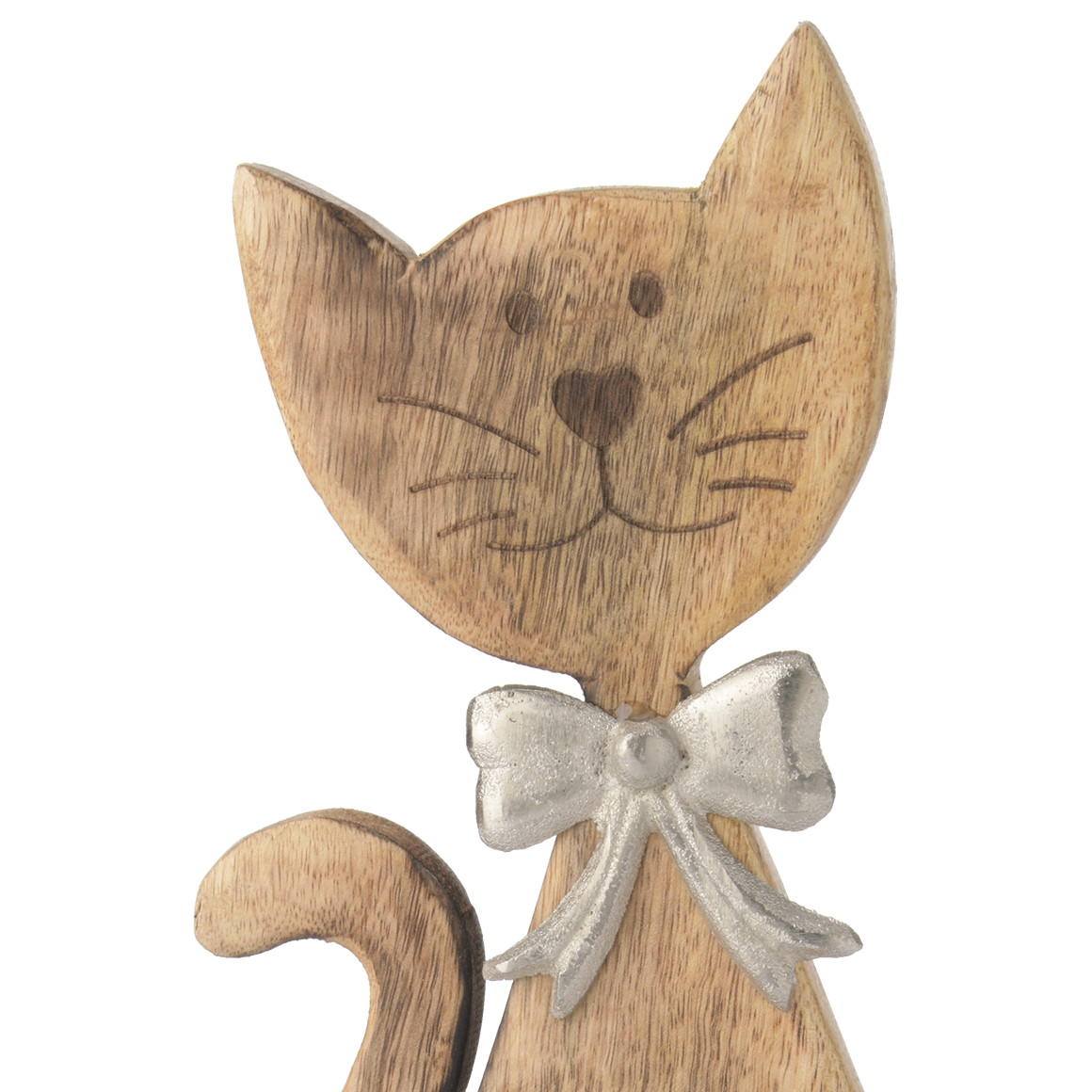 Große Deko-Katze aus Holz