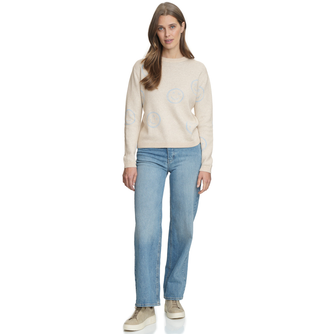 Damen Pullover mit Allover-Print