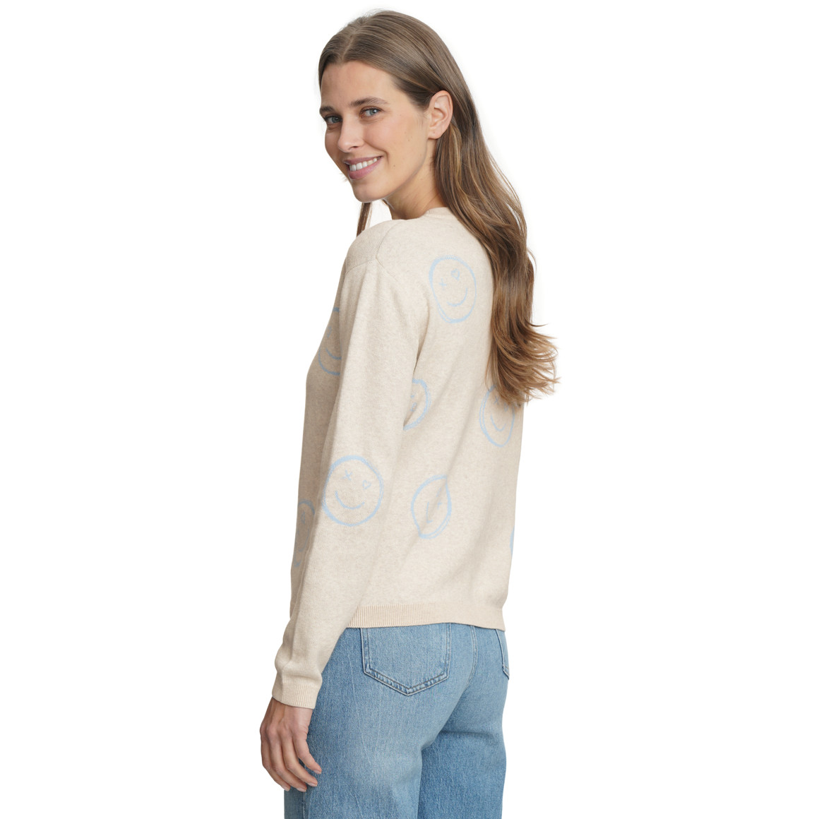 Damen Pullover mit Allover-Print