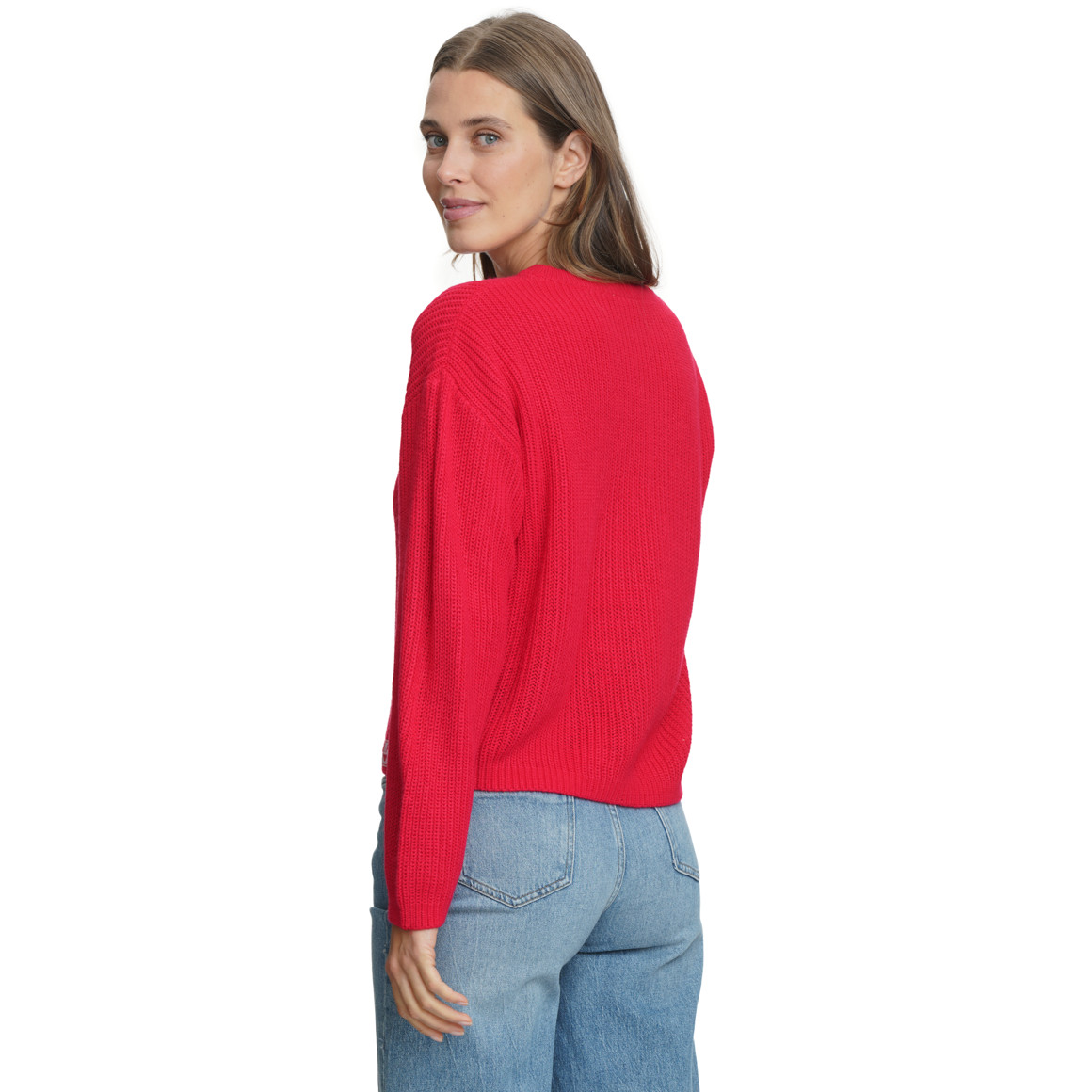 Damen Strickpullover unifarben