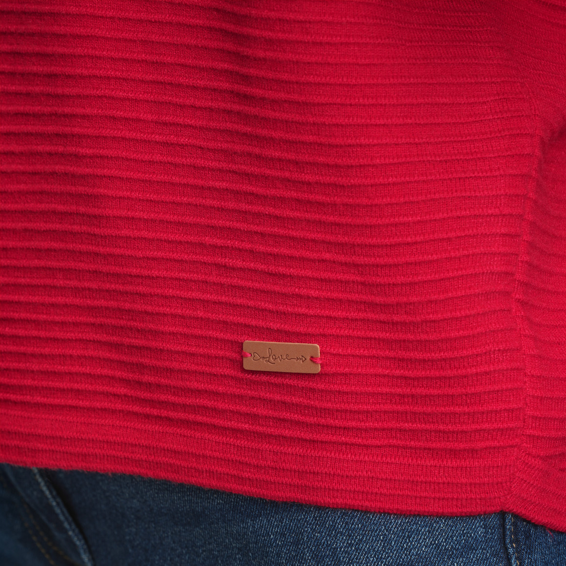 Damen Strickhoodie gerippt