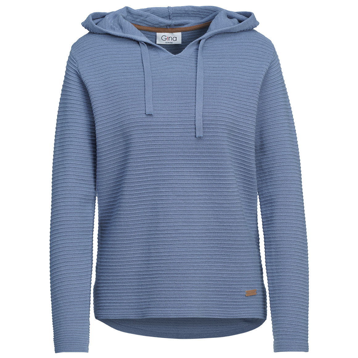 Damen Strickhoodie gerippt