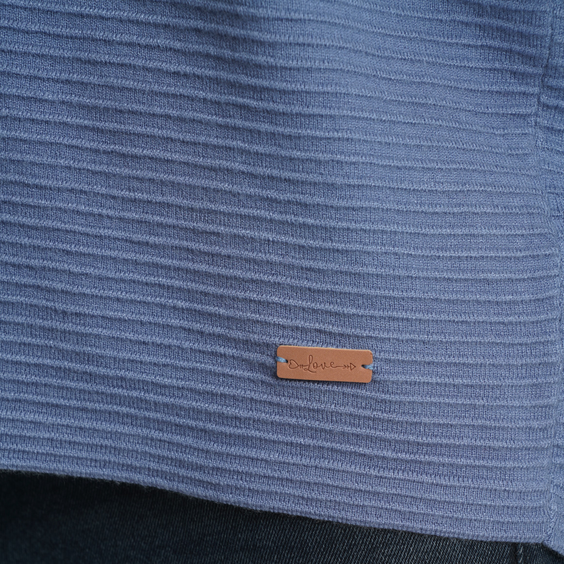 Damen Strickhoodie gerippt