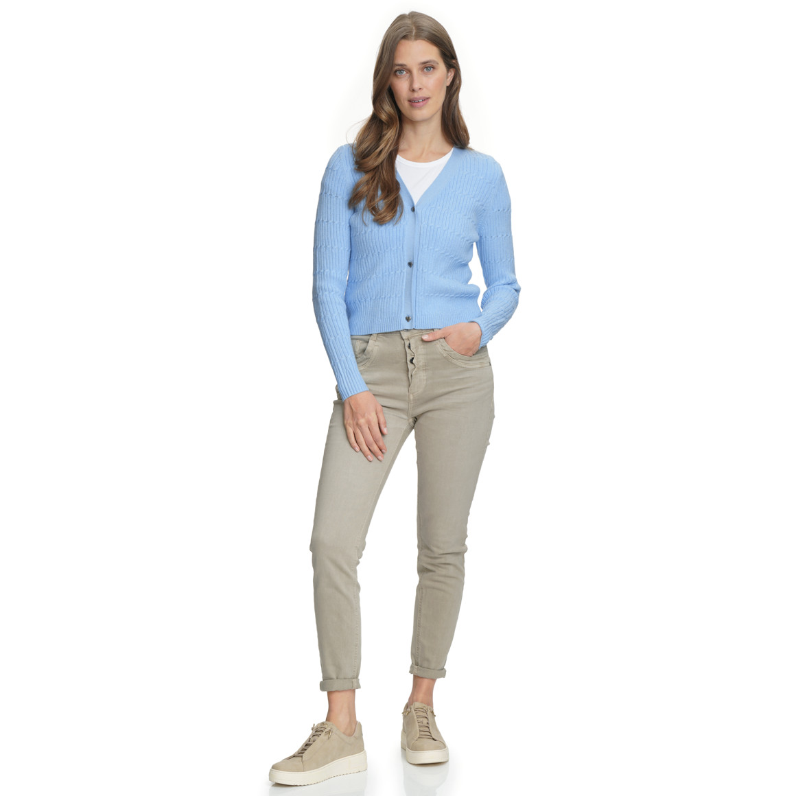 Damen Strickjacke unifarben