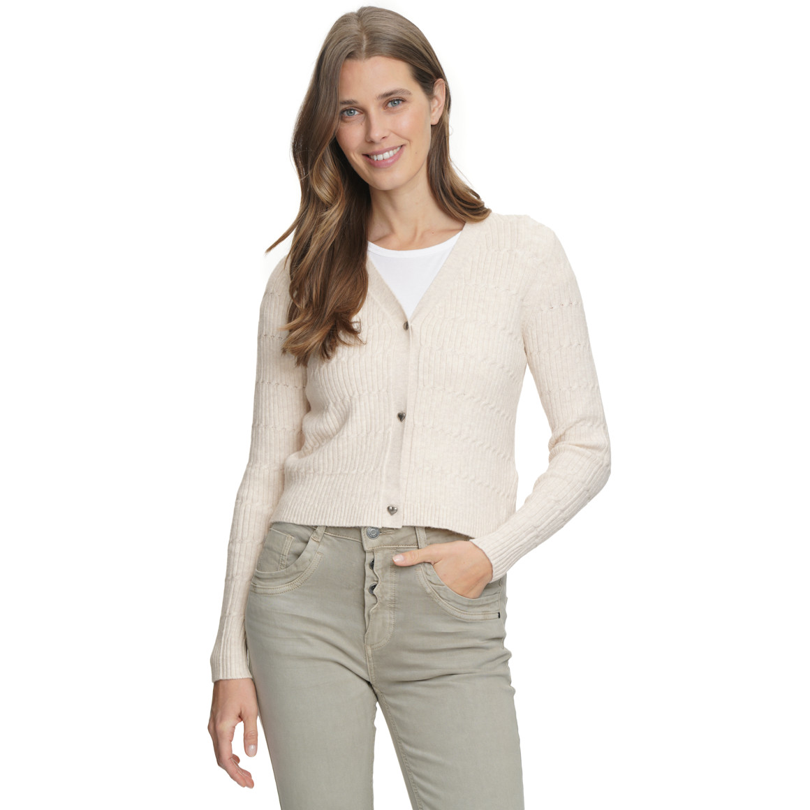 Damen Strickjacke unifarben