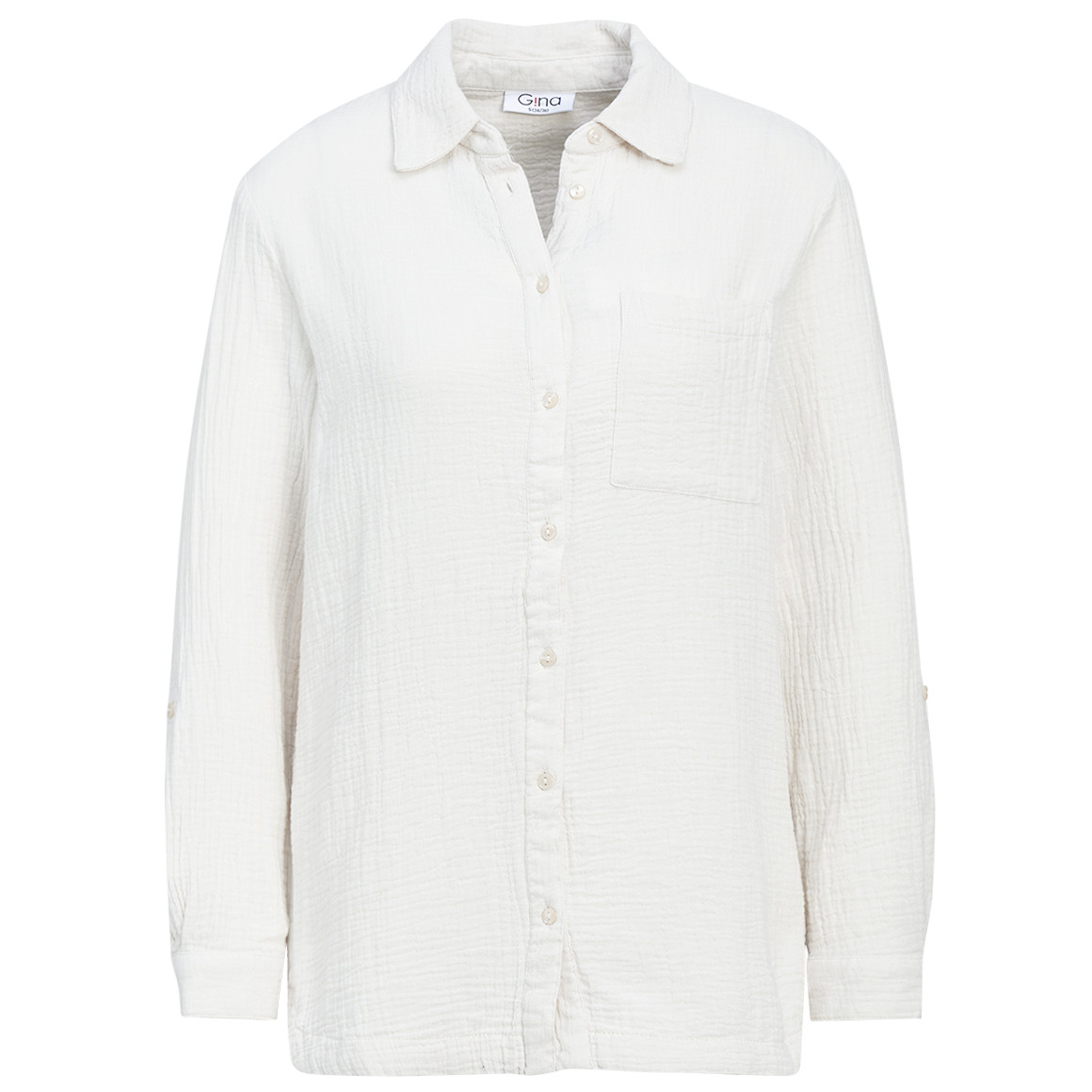 Damen Musselin-Bluse unifarben