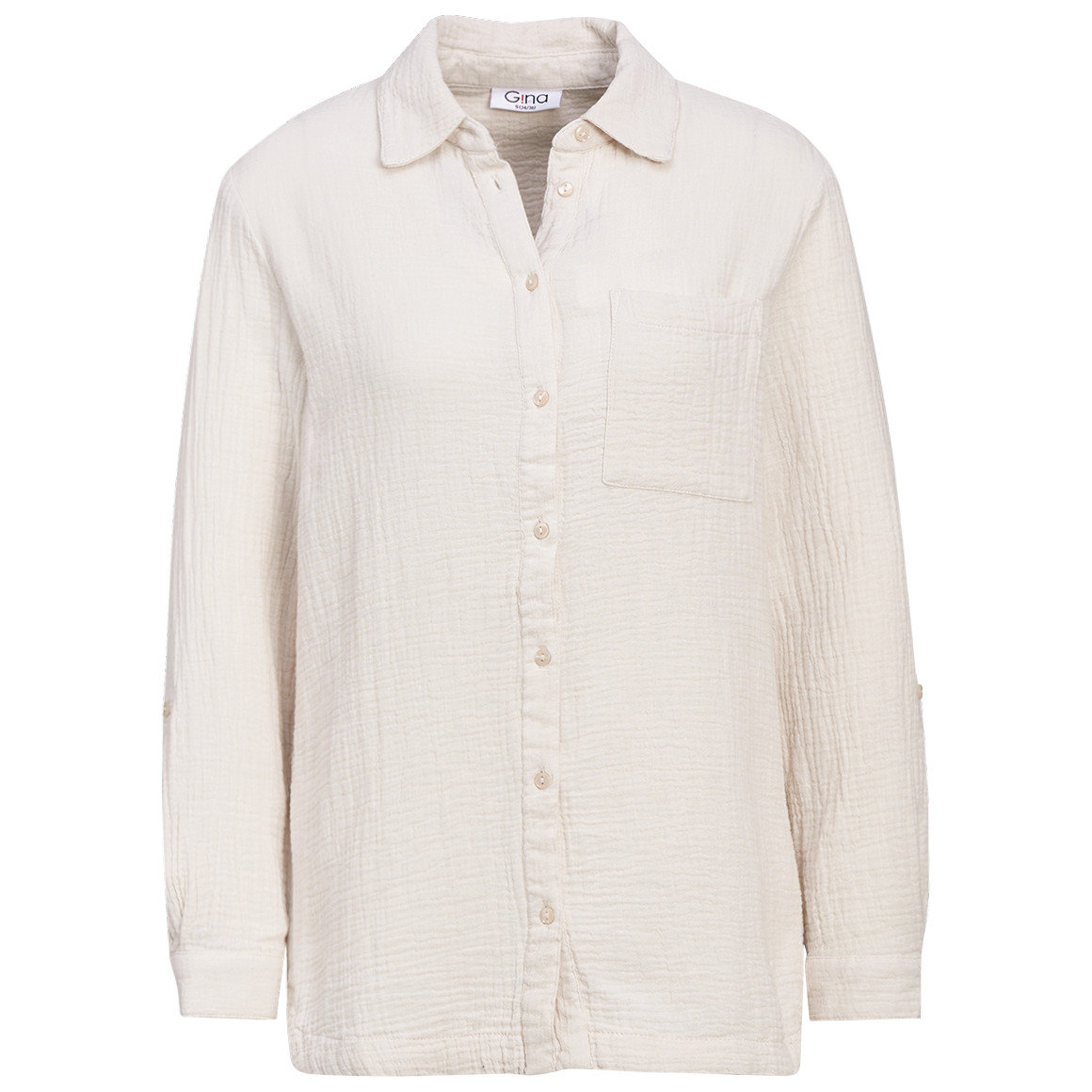 Damen Musselin-Bluse unifarben