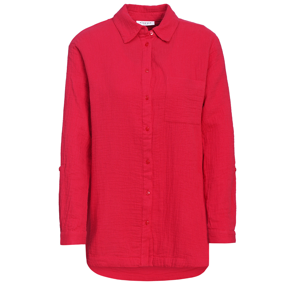 Damen Musselin-Bluse unifarben