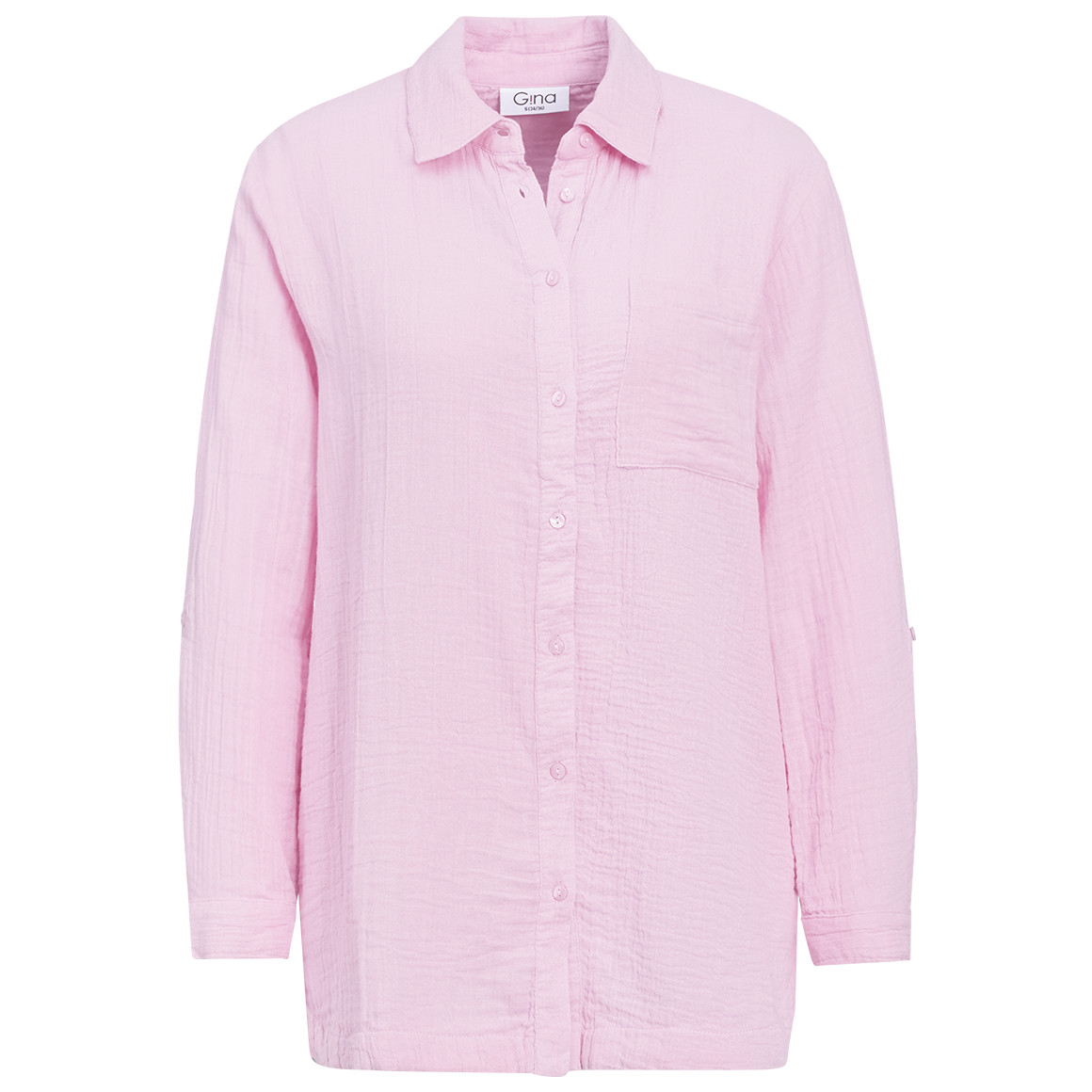 Damen Musselin-Bluse unifarben