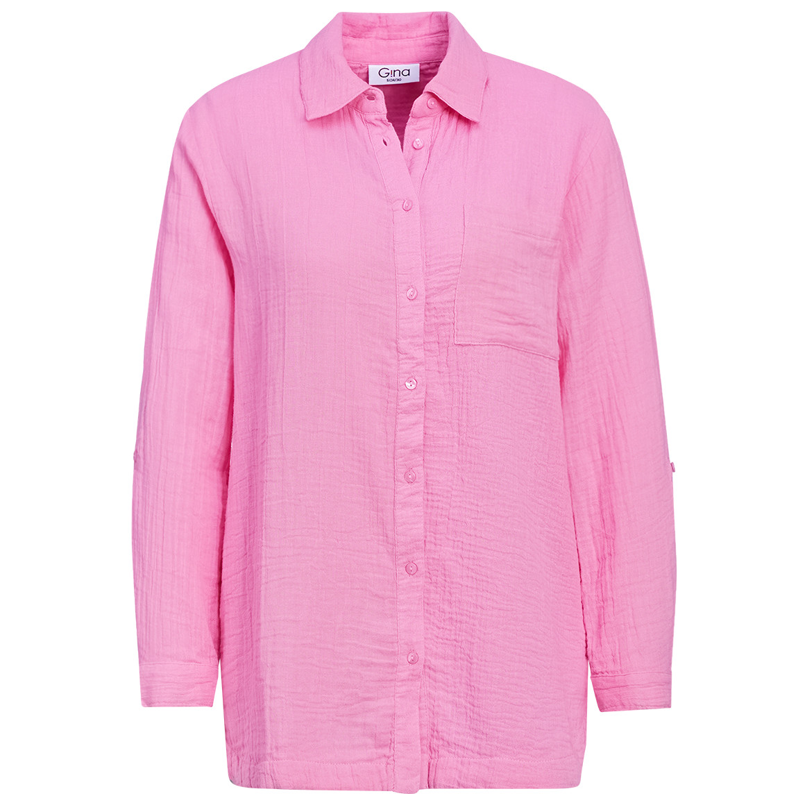 Damen Musselin-Bluse unifarben